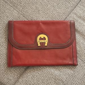 Authentic Etienne Aigner Red Envelope Clutch/Closet Clean Out SALE! 💥